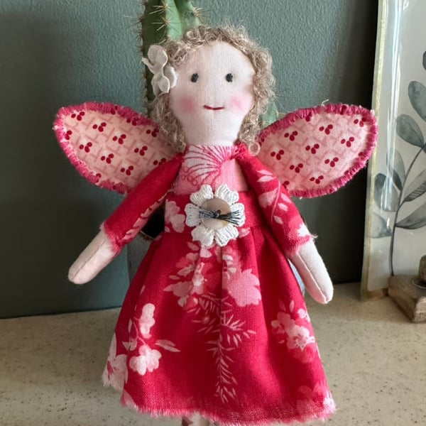 Heirloom Collectable Handmade Cloth Guardian Angel Doll