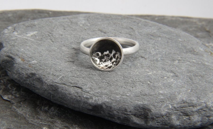 Stormy Seas Oxidised Sterling Silver Ring - Folksy