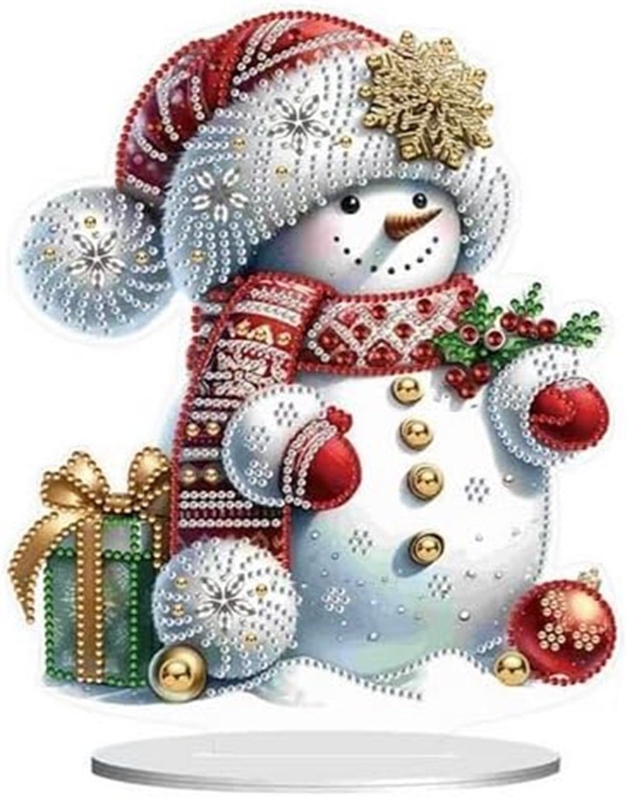 Snowman Diamond Painting Kit 5D DIY Christmas Diy Kits, Christmas Ornaments