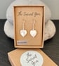 Mother of Pearl Heart Earrings - Image 5