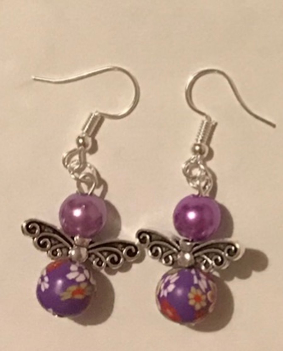 Purple angelic earrings - Violet 