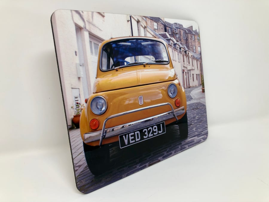 Fiat 500, Park Circus,  Glasgow high gloss placemat 