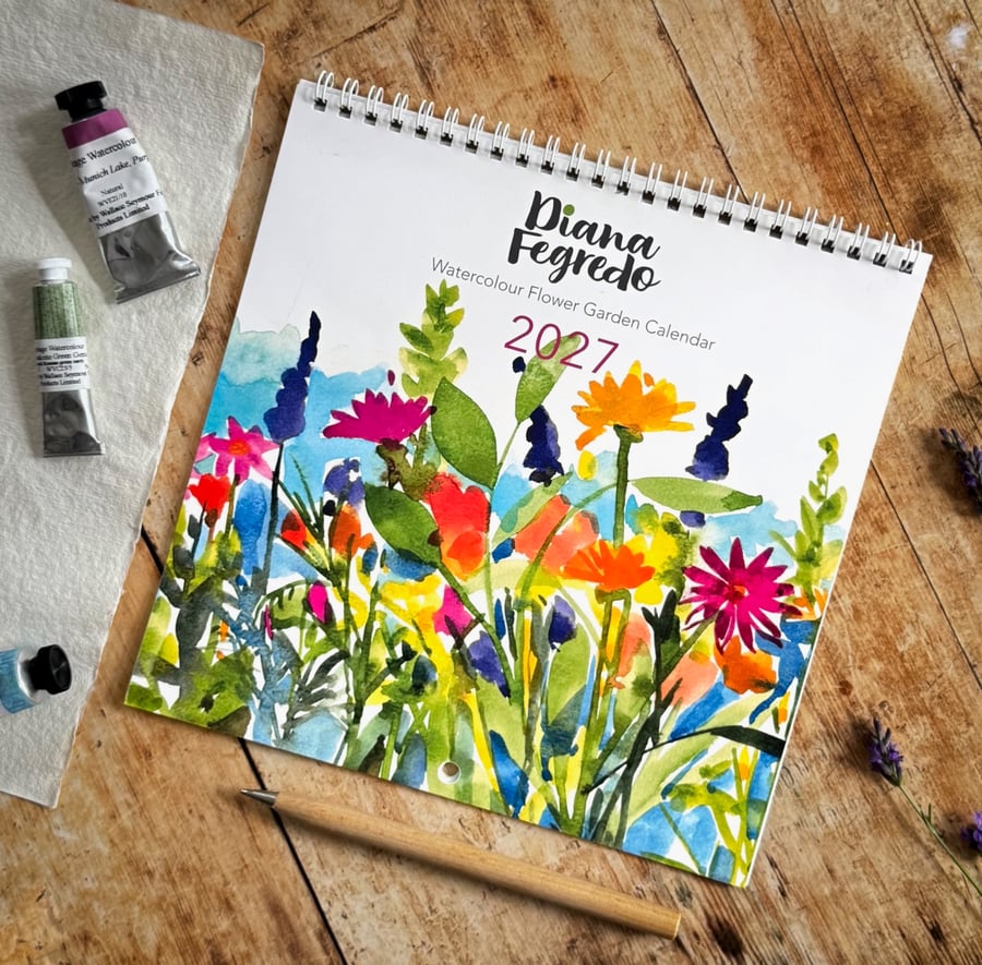 2027 Watercolour Flower Calendar – Diana Fegredo