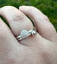 Echo Ring - Textured Sterling Silver Ring - Contemporary stacking ring - Image 7