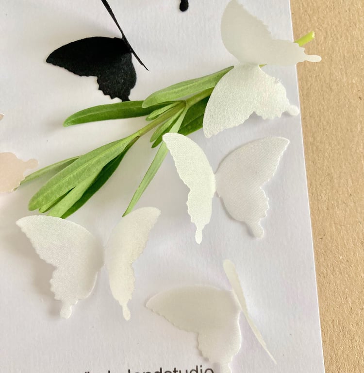 Mini Silk Satin Butterflies in packs of 25