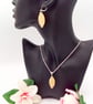 Lemon Jade Drop Bead Pendant with Matching Earrings, 2 Piece Jewellery Set - Image 4