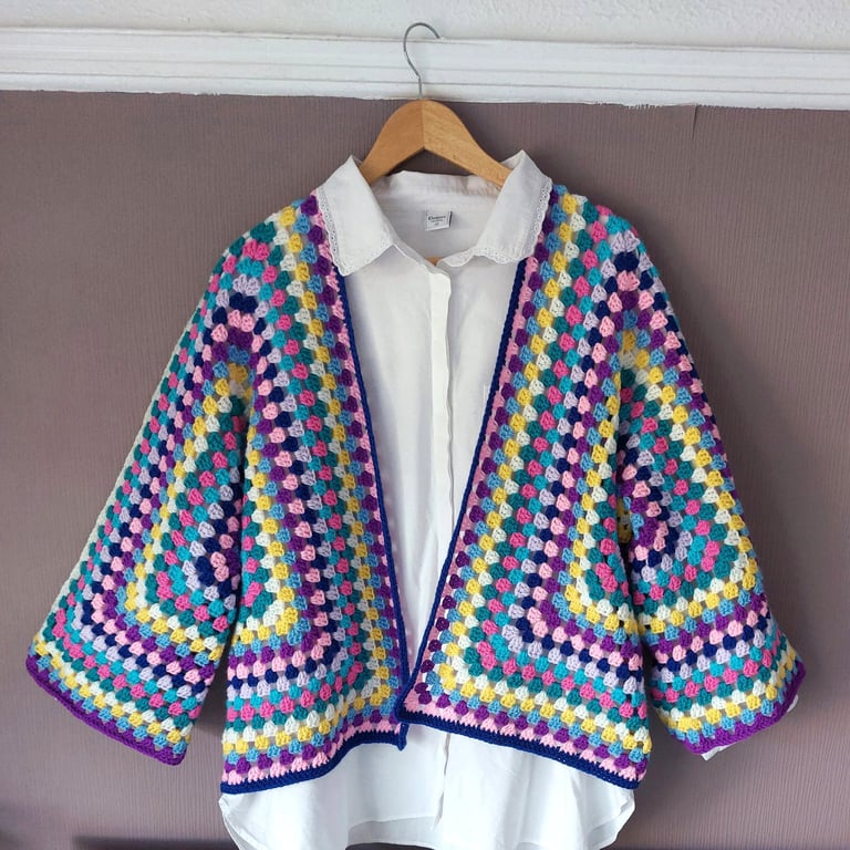 Crochet 'Festival' Balloon Sleeve Cardigan 