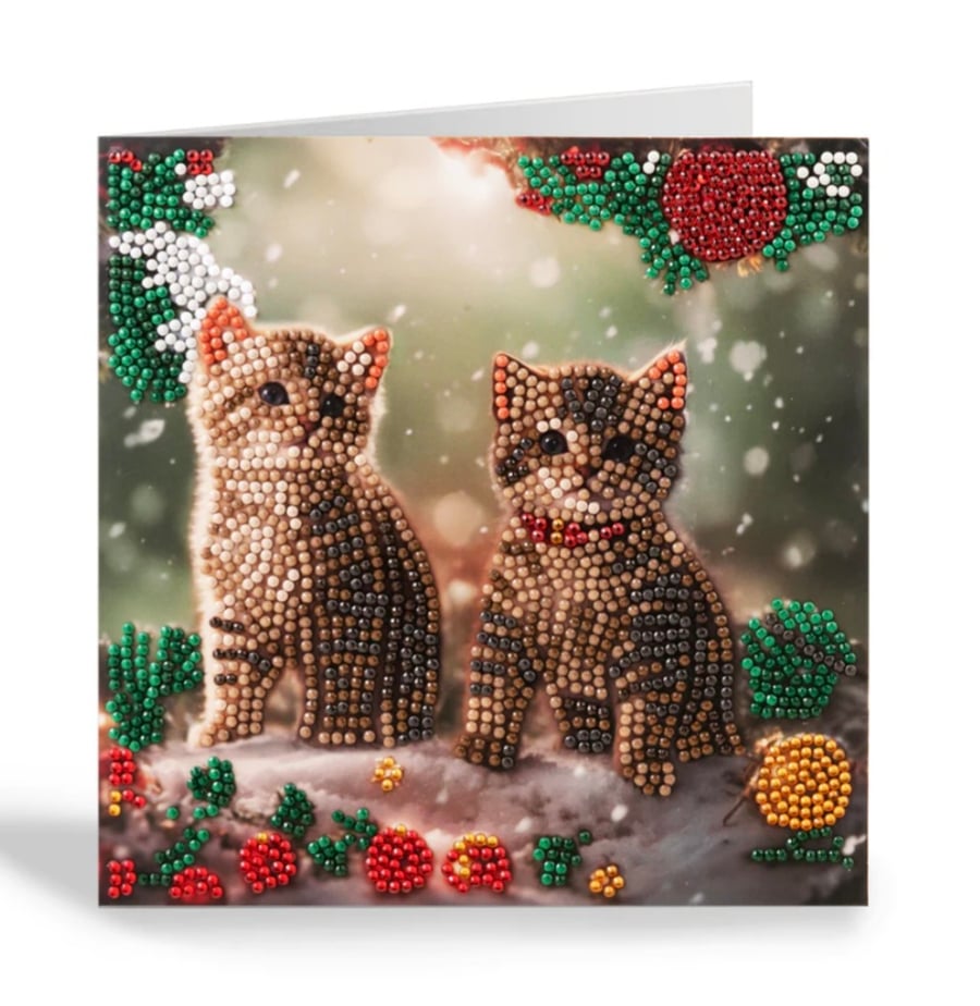 Xmas kittens craft buddy diamond painting kit