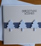 Set of 4 Polka Dot Christmas Tree Cards - Pastels - Image 2