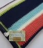 SALE....BLANKET, throw .Cot -bed, sofa . Merino blend .' Beach House' .Stripes. - Image 3