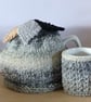 Knitted Tea Cosy & Mug Cosy Set - Image 1