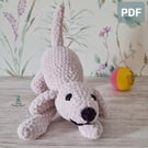 Playing Puppy Crochet Pattern, Dog Amigurumi Pattern