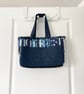 Handmade Midnight Cats Large Tote Bag