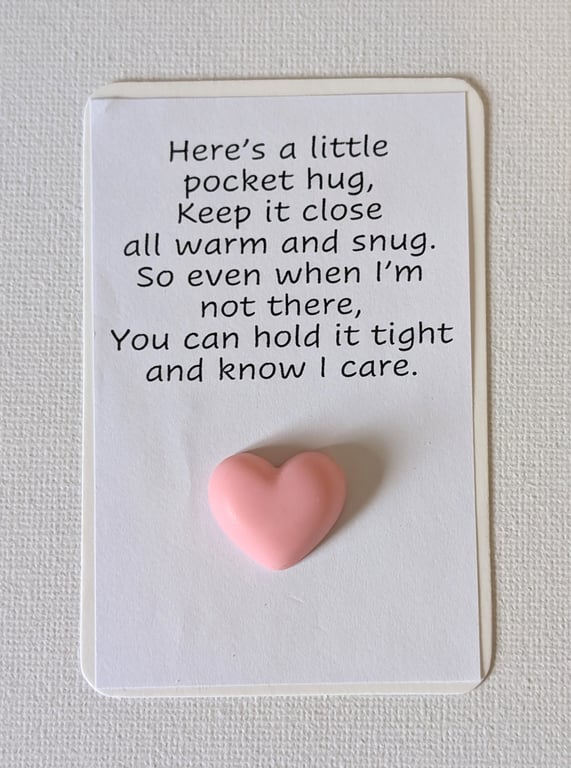 Pocket hugs - plain heart