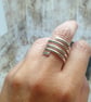Sterling Silver 925 Unisex Spiral Ring - Image 8