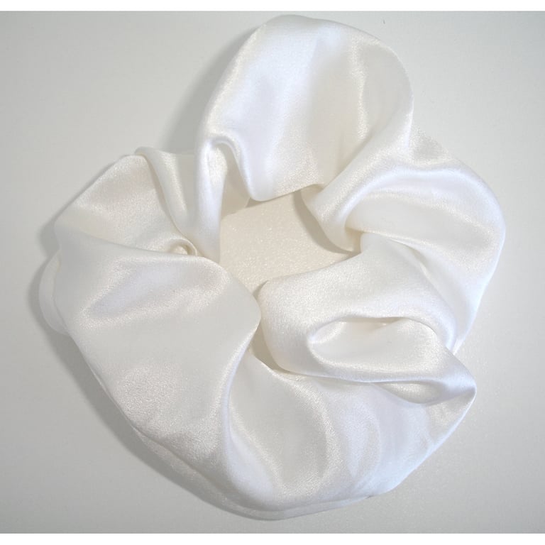 Mulberry Silk Hair Scrunchie Silk Hair Ties White