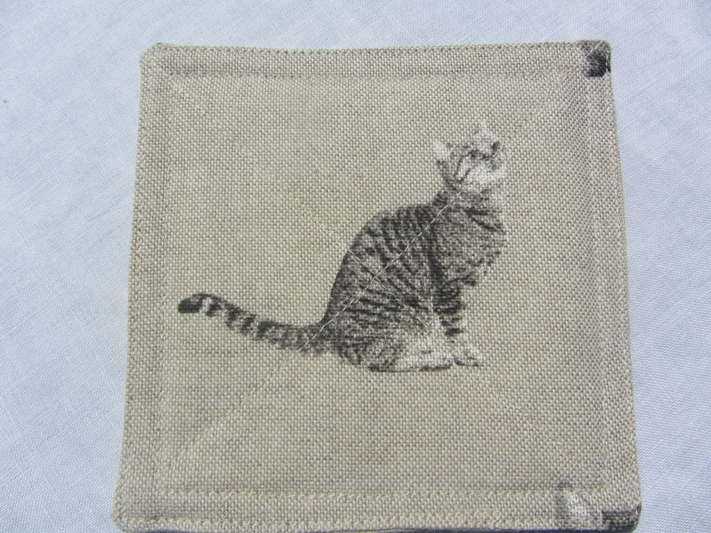 TABBY CAT PRINT COASTERS