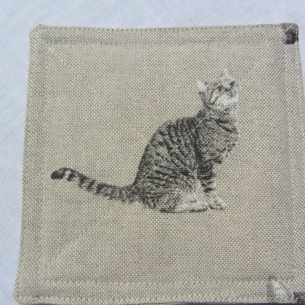 TABBY CAT PRINT COASTERS