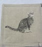 TABBY CAT PRINT COASTERS - Image 1