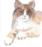 Cute Cat art, original painting - Image 1