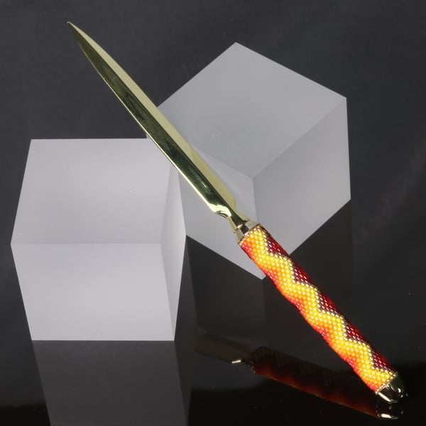 Letter Opener in Red, Yellow and Gold