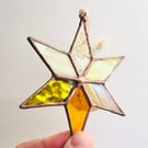 Yellow and gold stained glass star - Perfectly Imperfect 