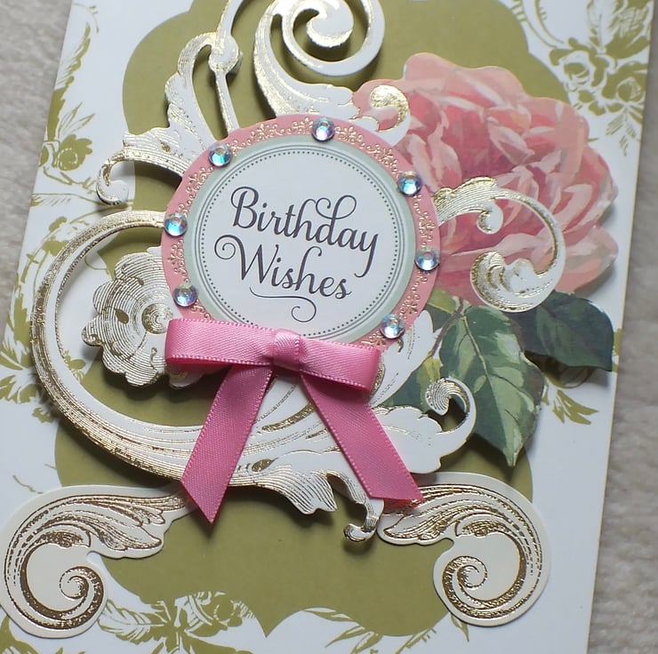 Luxury Handmade Vintage Birthday Card - Folksy