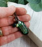 Dichroic Glass and Copper Necklace with Pearls - Image 2