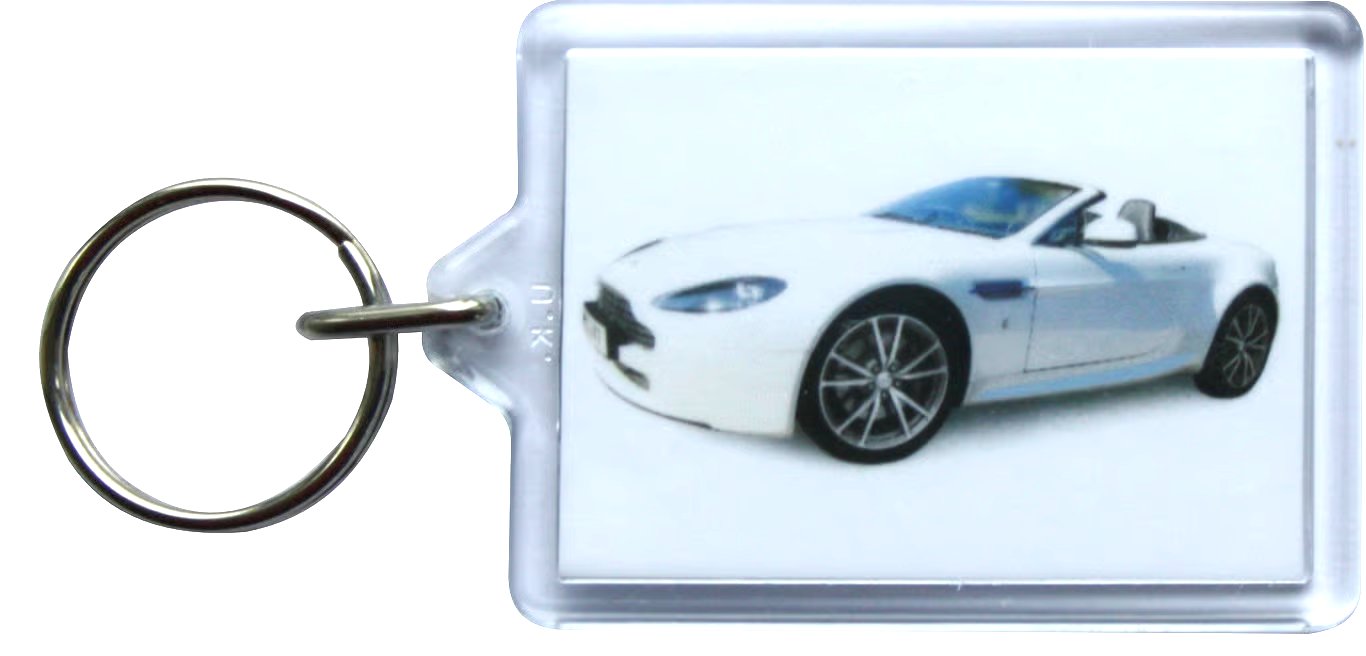 Aston Martin Vantage V8 2010 - Keyring either 50x35mm or 70x45mm Insert