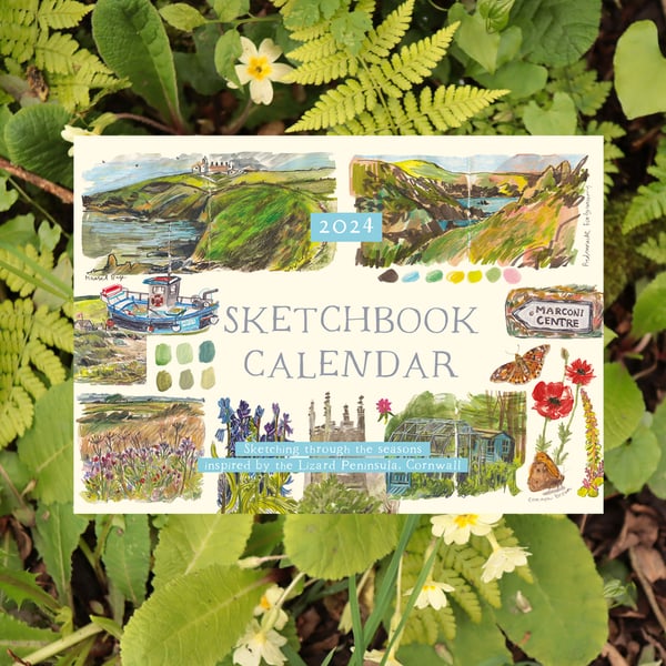 2024 Sketchbook Calendar Cornwall