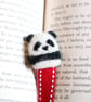 Woolly Panda Bear Bookmark - Needle Felt Felted Handmade Wool Book Accessory - Image 8