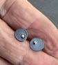 Gold dot studs, oxidised oval studs, pebble studs, Stone Age studs, oval studs,  - Image 4