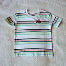 Tractor, T-shirt, age 2-3 years, hand embroidered
