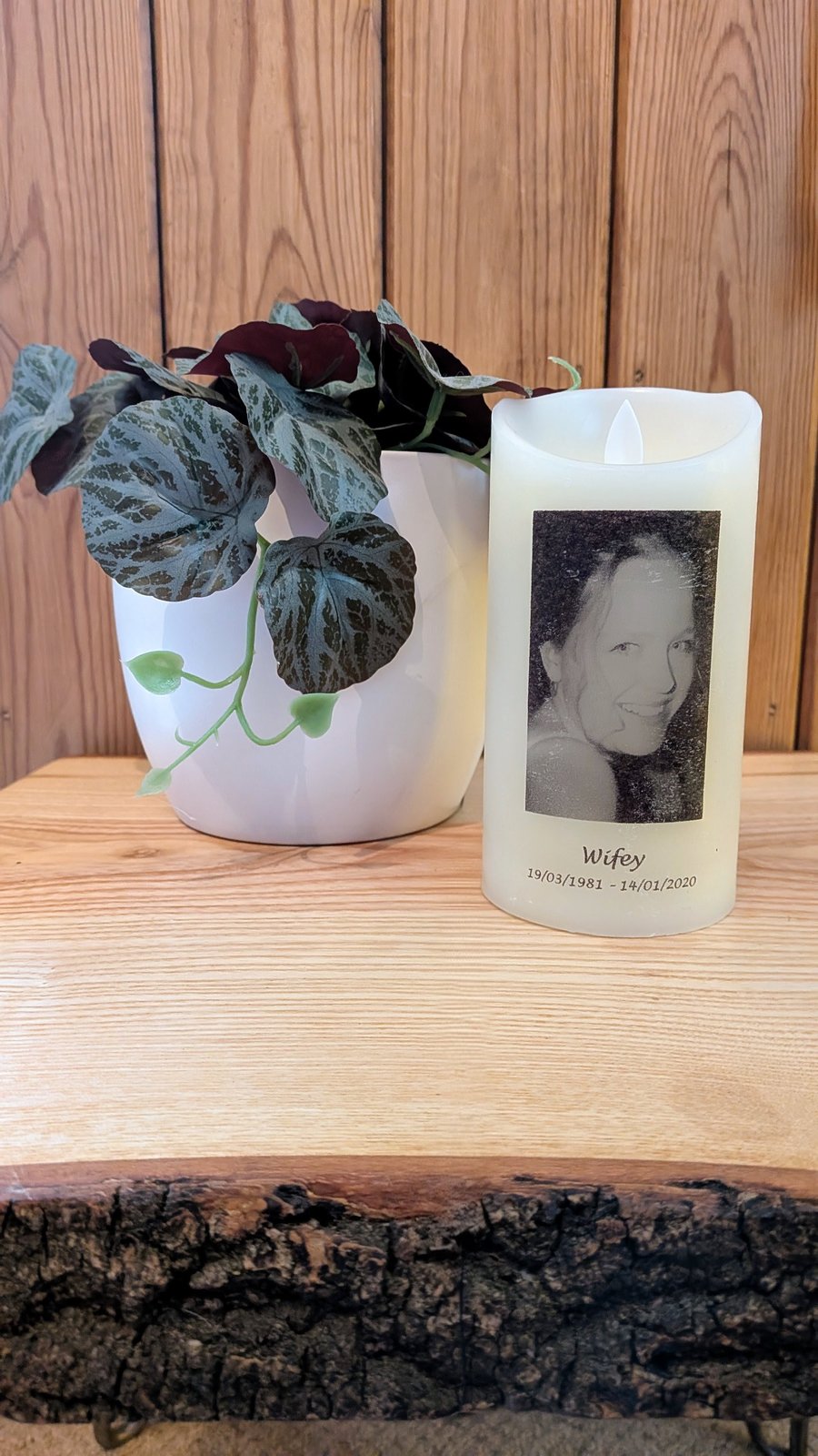 Personalised Memorial Photo Candle - a glowing tribute that lasts a lifetime