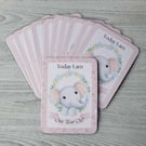 Elephant Design Twelve New Baby Milestone Cards