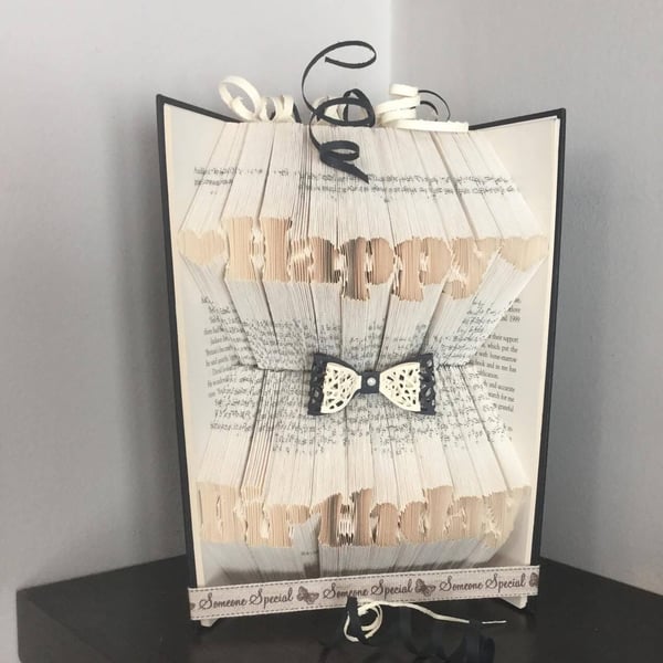 Happy Birthday MMF Book Folding Pattern - EMAILED PDF PATTERN