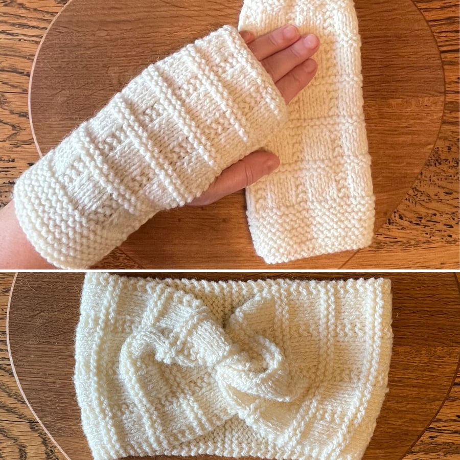 Mitts and Earwarmer Set