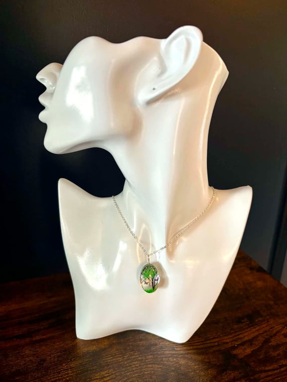 Handmade Resin Blossom Tree Necklace