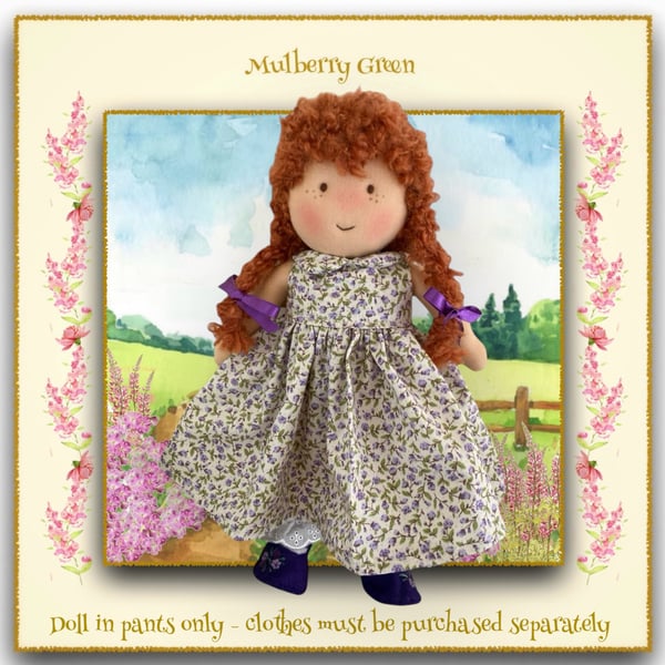 Doll - Violet Valentine - a handcrafted Mulberry Green doll