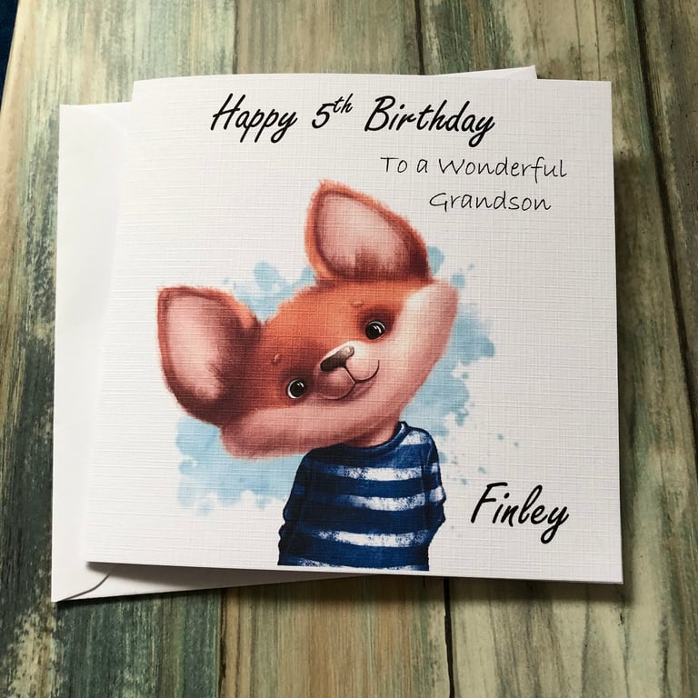 Birthday Card, Brother ,Sister, Daughter,Son,Friend, Grandson, nephew, godson, 5