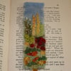 Cottage Garden - Embroidered and felted bookmark