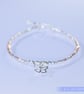 Butterfly sterling silver and rose gold unique bracelet  - Image 1