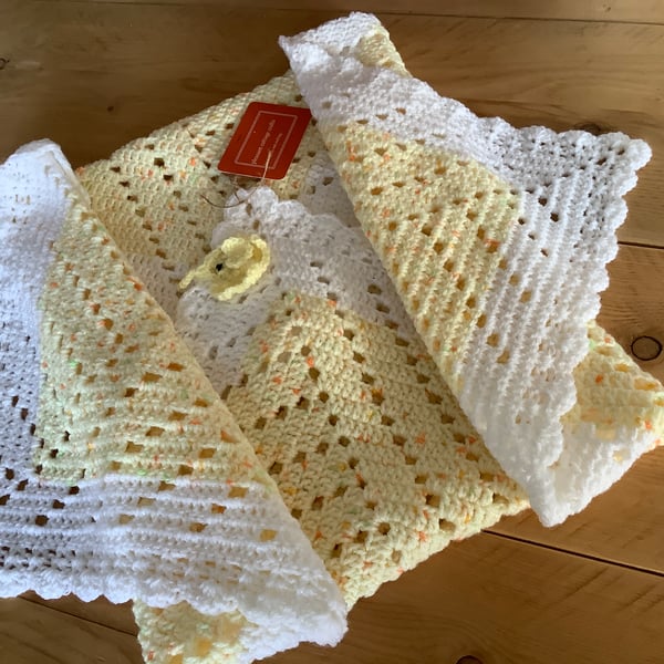 Crocheted baby blanket 