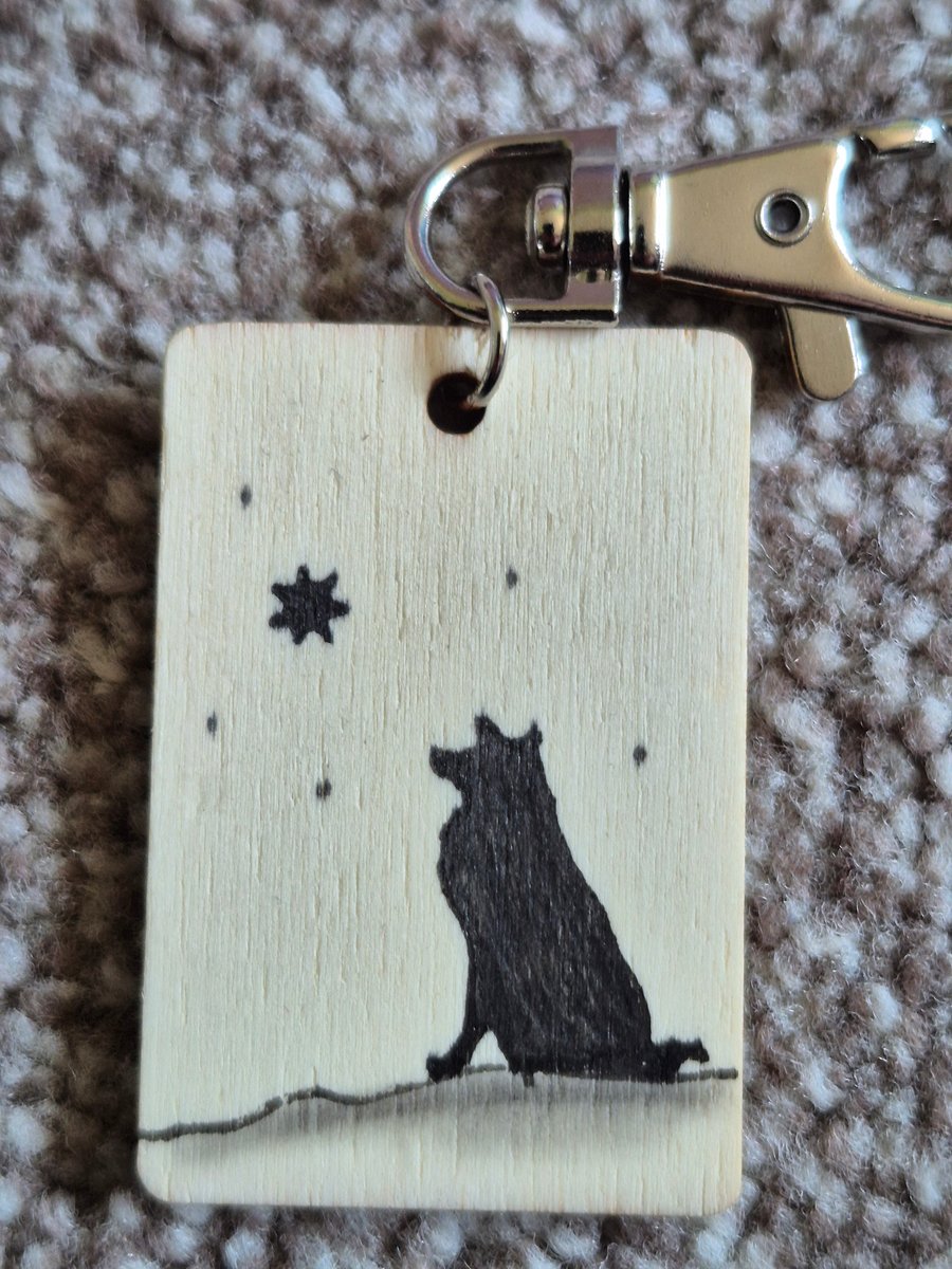 Dog keyrings hand drawn