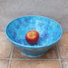 Pedestal fruit bowl hand thrown stoneware pottery ceramic