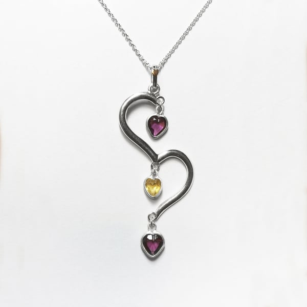 Silver Split Heart Pendant
