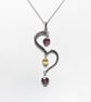 Silver Split Heart Pendant - Image 1