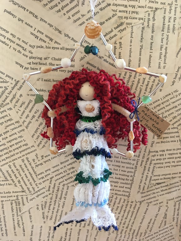 Mermaid In A Star Decoration - Blue 