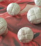 Vintage Platinum looking Buttons 18mm 28L  - Image 1