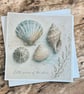 Little Pieces of the Shore – Handmade Seashell Greeting Card. Coastal Card. 